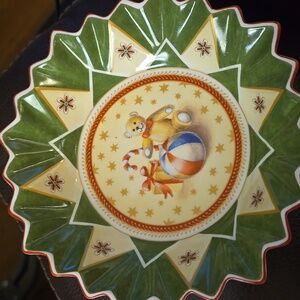 Villeroy & Boch Toy's Fantasy Teddy Bear Christmas Decorative Dessert Bowl NEW